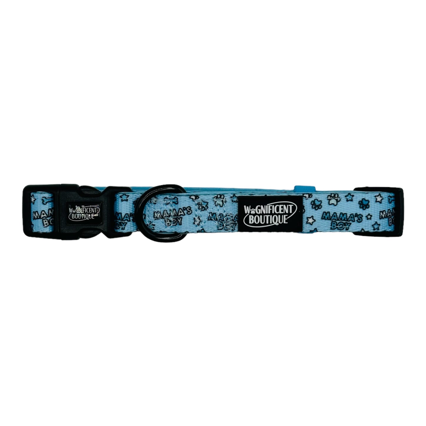 Mamas Boy Blue Dog Collar
