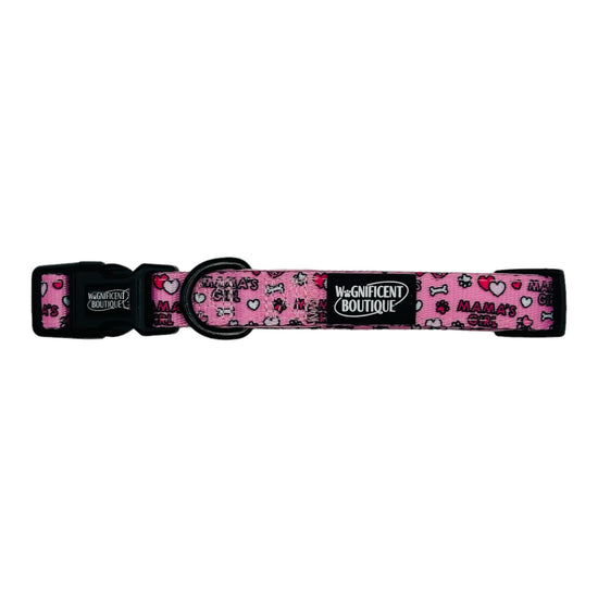 Mamas Girl Pink Dog Collar