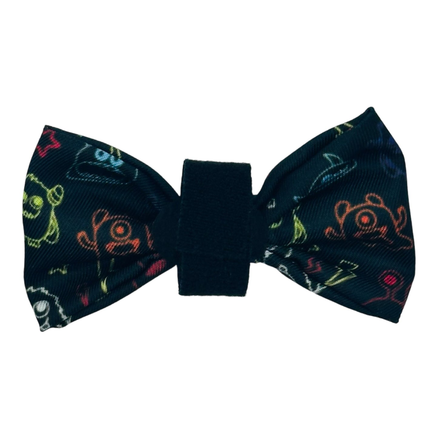 Neon Monsters Dog Bow