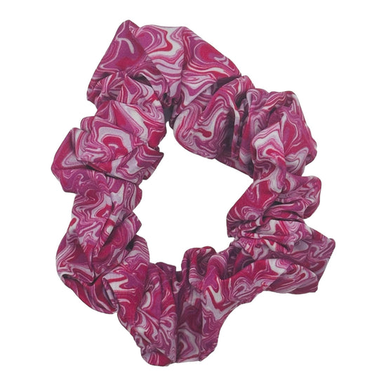 Pink Marble Scrunchie