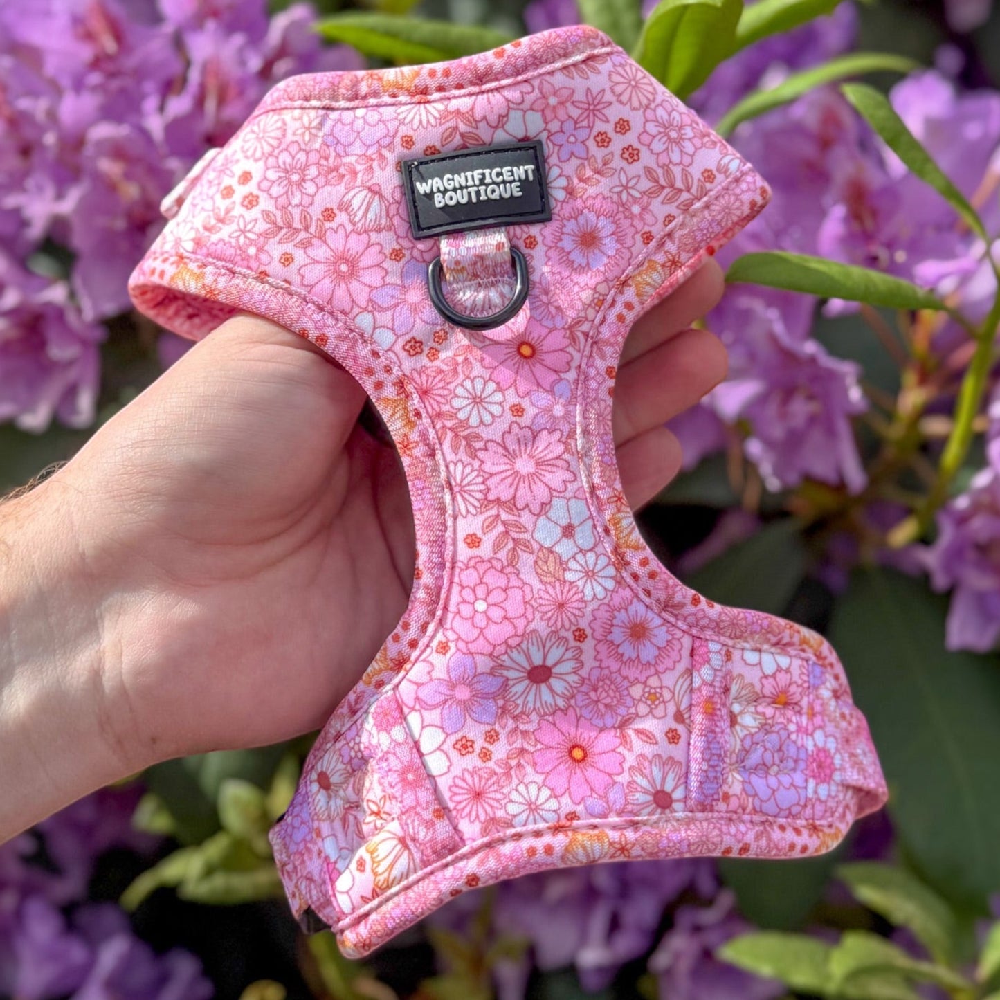 Pink Posy Club Adjustable Dog Harness