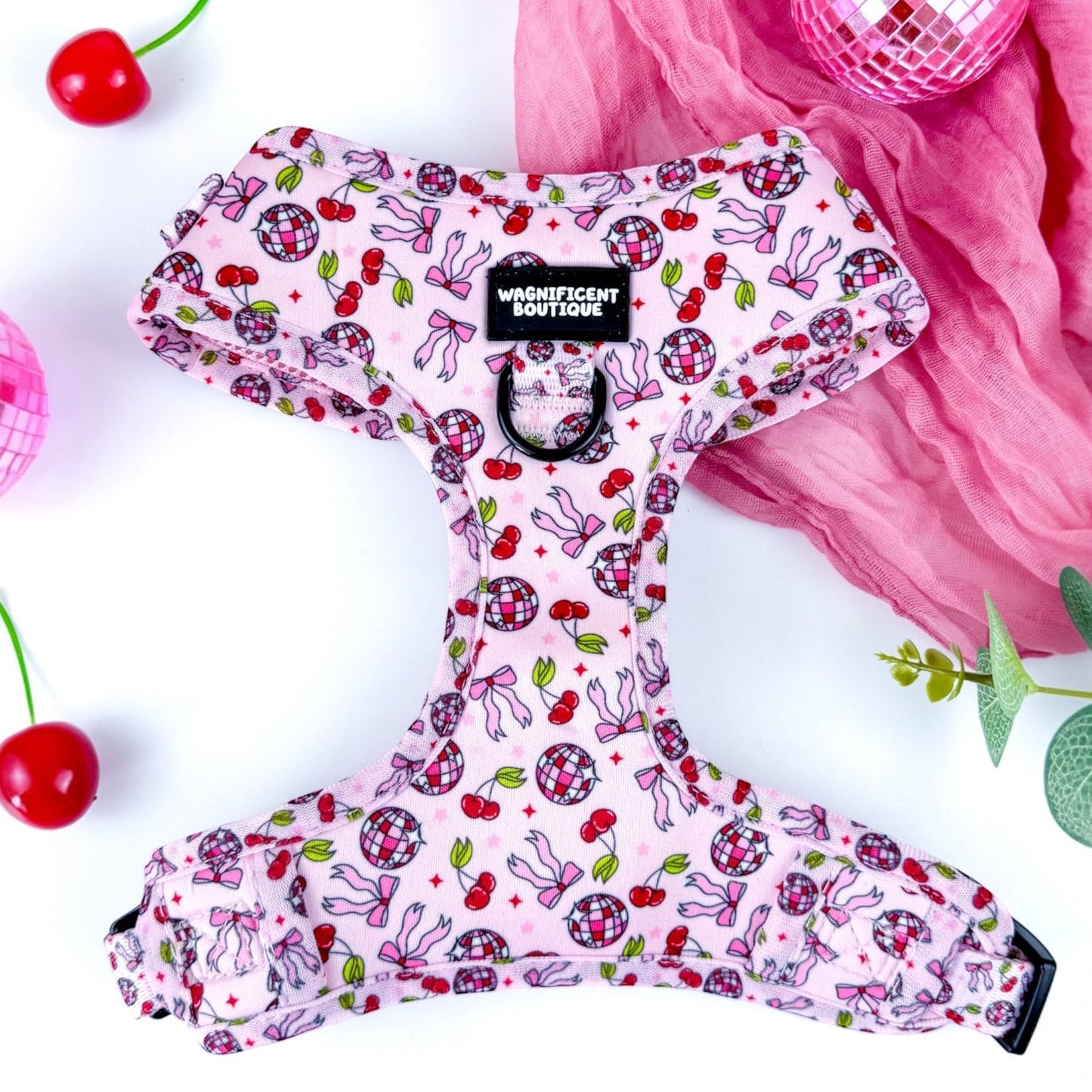 Cherry Disco Adjustable Dog Harness
