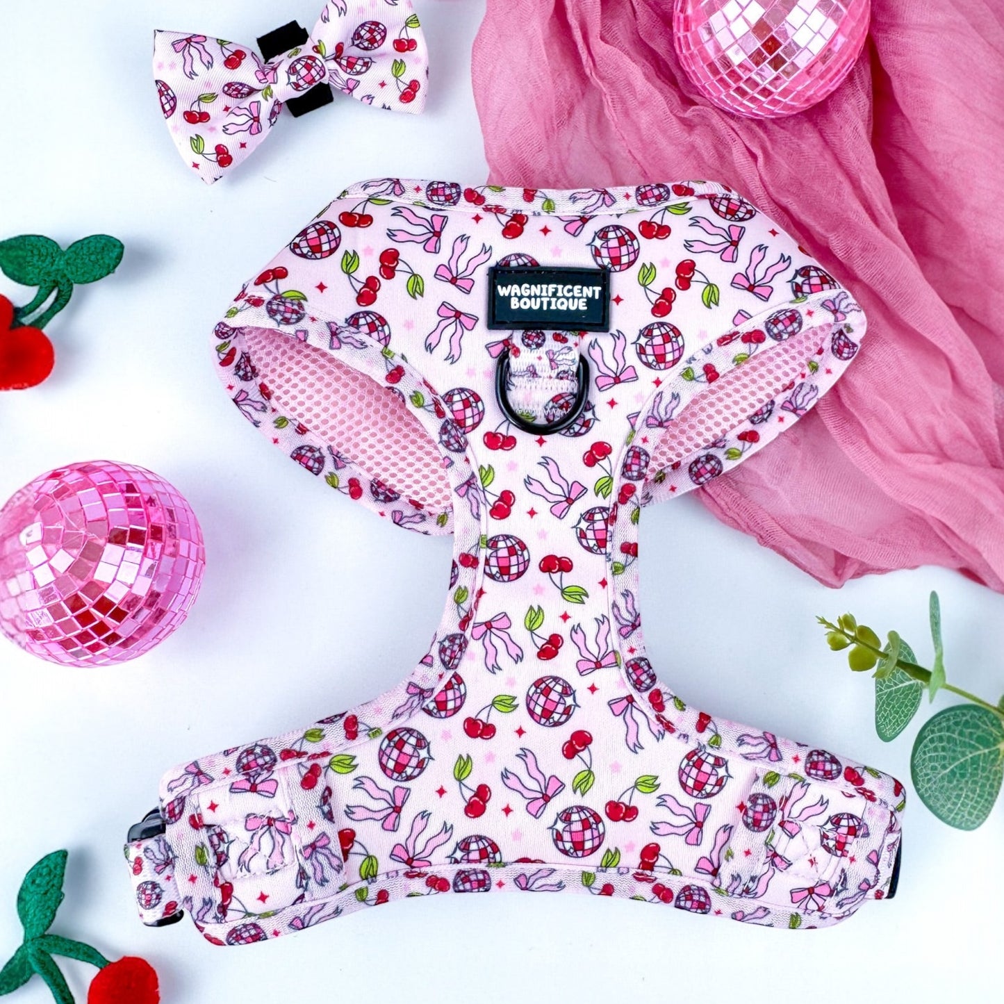 Cherry Disco Adjustable Dog Harness