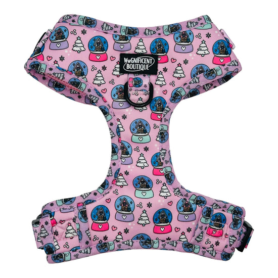Santas Snow Globe Adjustable Dog Harness