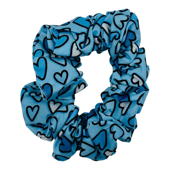Blue Hearts Scrunchie