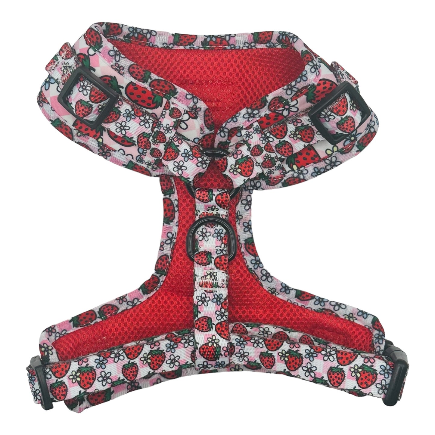 Strawberry Picnic Adjustable Dog Harness