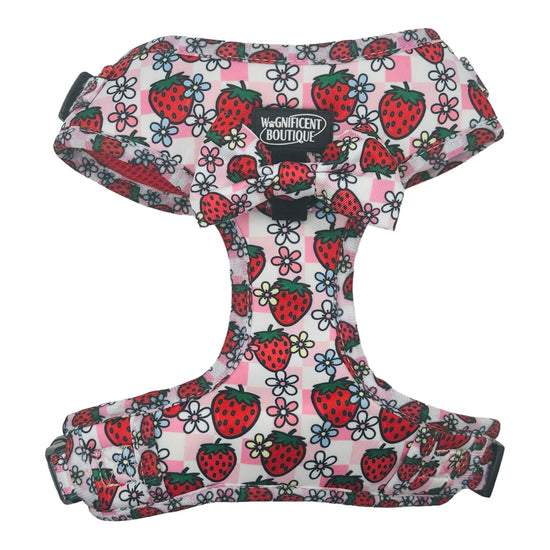 Strawberry Picnic Adjustable Dog Harness