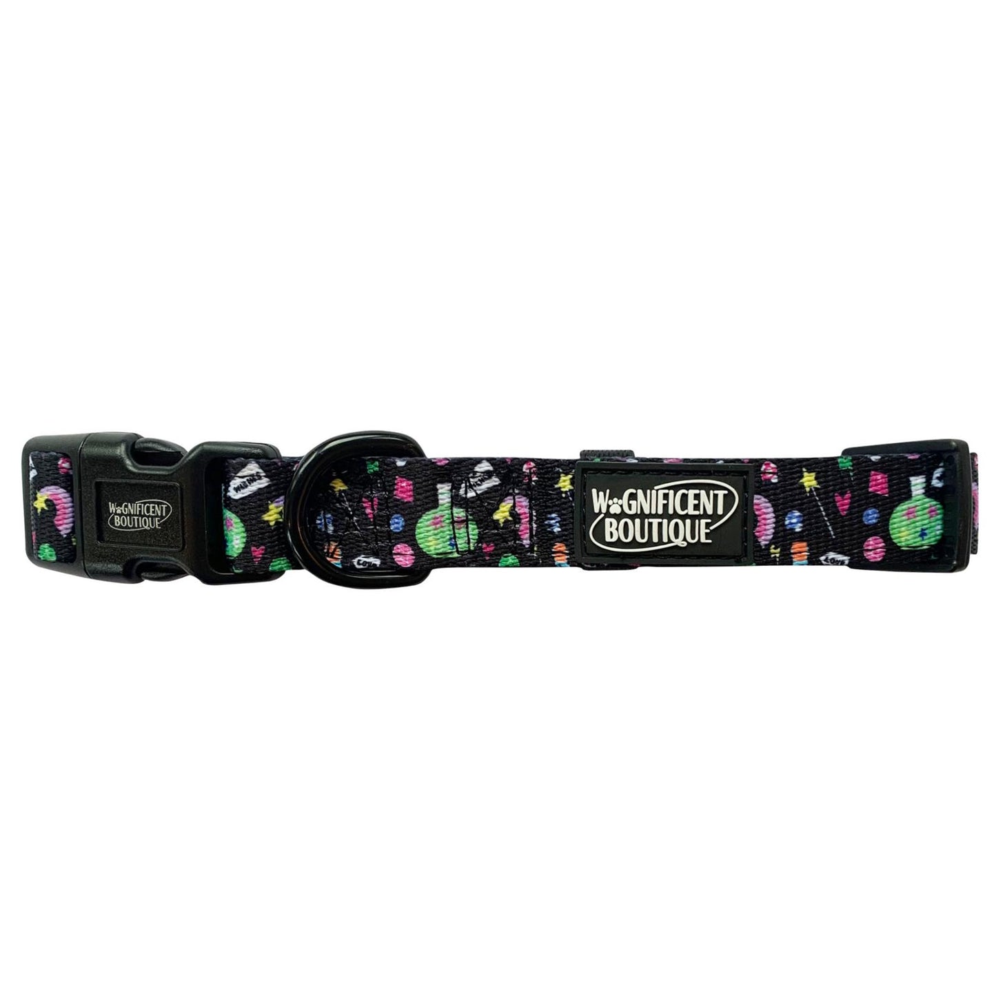 Black Magic Collar - Unique Collar | Wagnificent Boutique: Stylish Harnesses, Collars, Leads, and Matching Poo Bag Holders
